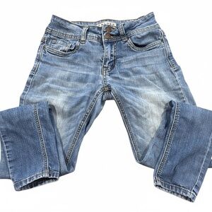 Encore Women’s Cropped Skinny Jeans Size 0 | Blue Denim Ankle Length Mid Rise